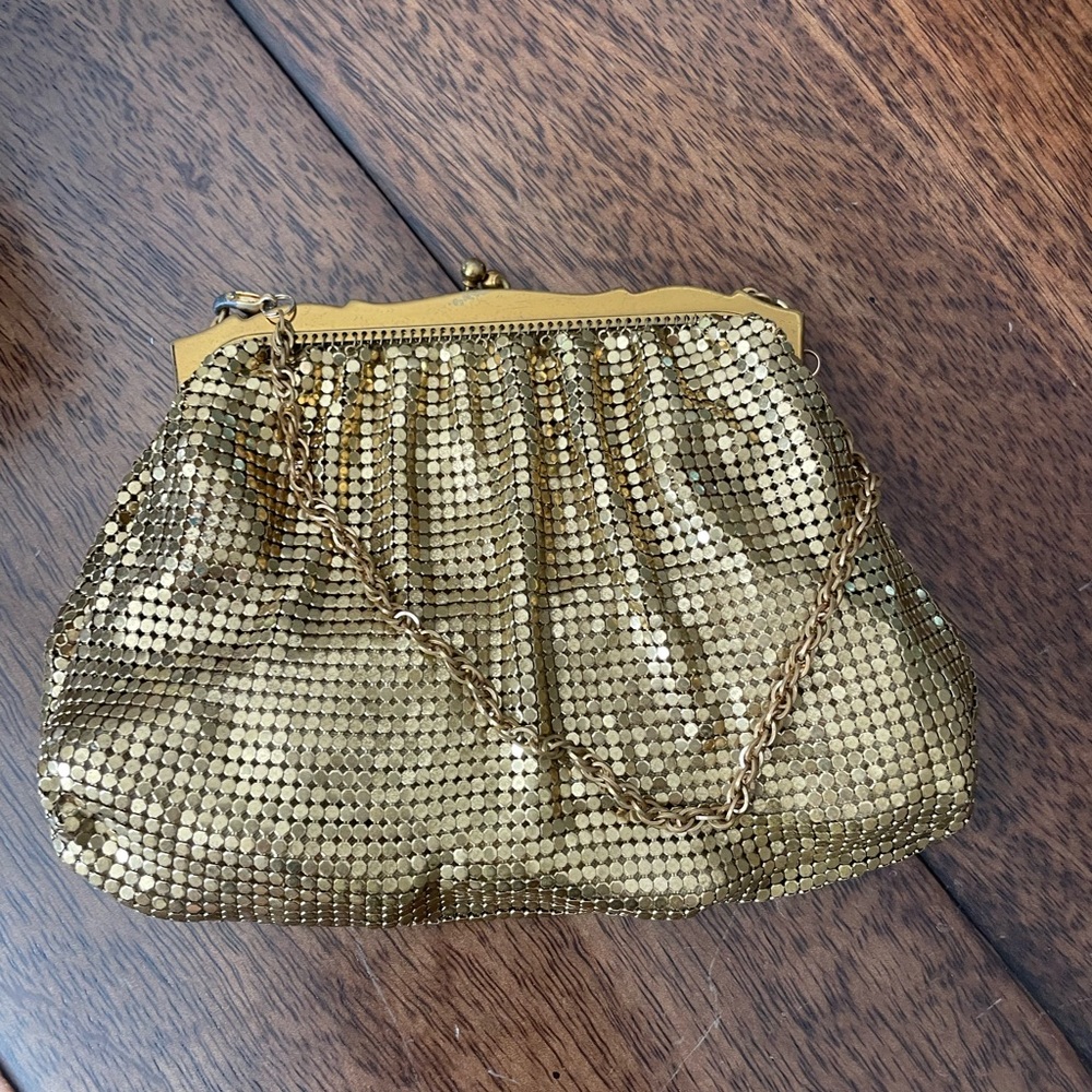 Vintage Gold Mesh Evening Bag